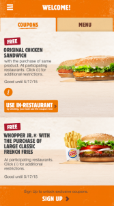 Burger King UK App