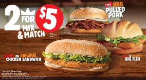 Burger king canada 2 for $5