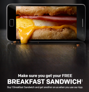 McDonalds Free Breakfast Sandwich